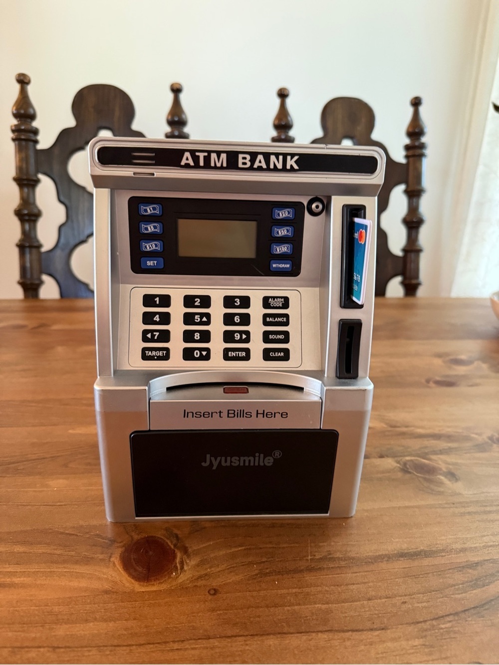 ATM Bank Electronic Coin & Bill Saver - Silver